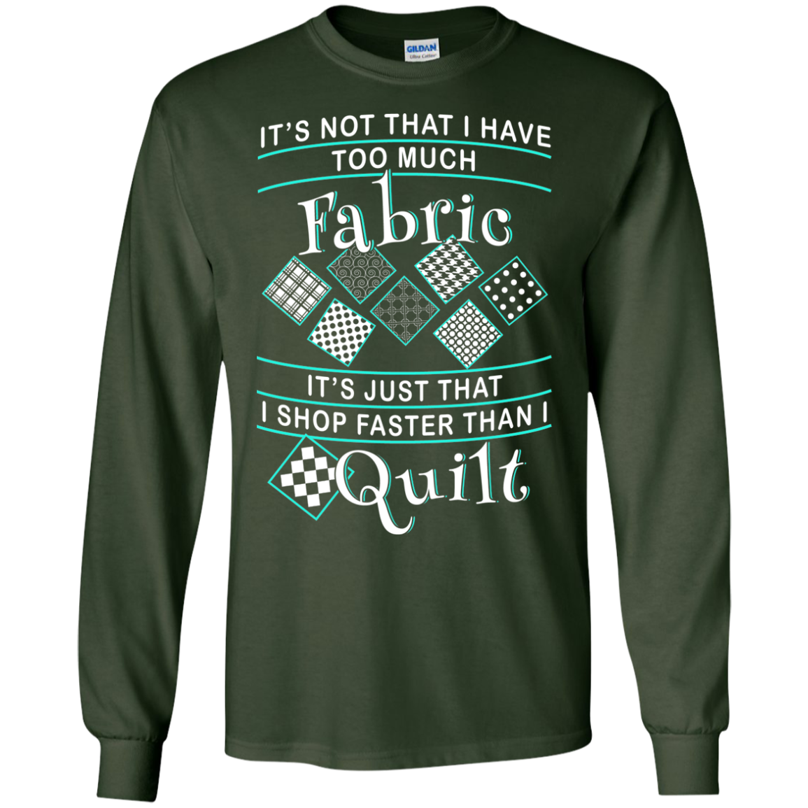 I Shop Faster than I Quilt Long Sleeve Ultra Cotton T-Shirt - Crafter4Life - 2