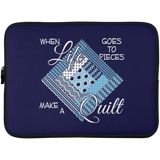 Make a Quilt (blue) Laptop Sleeves
