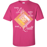 Make a Quilt (yellow) Custom Ultra Cotton T-Shirt - Crafter4Life - 8