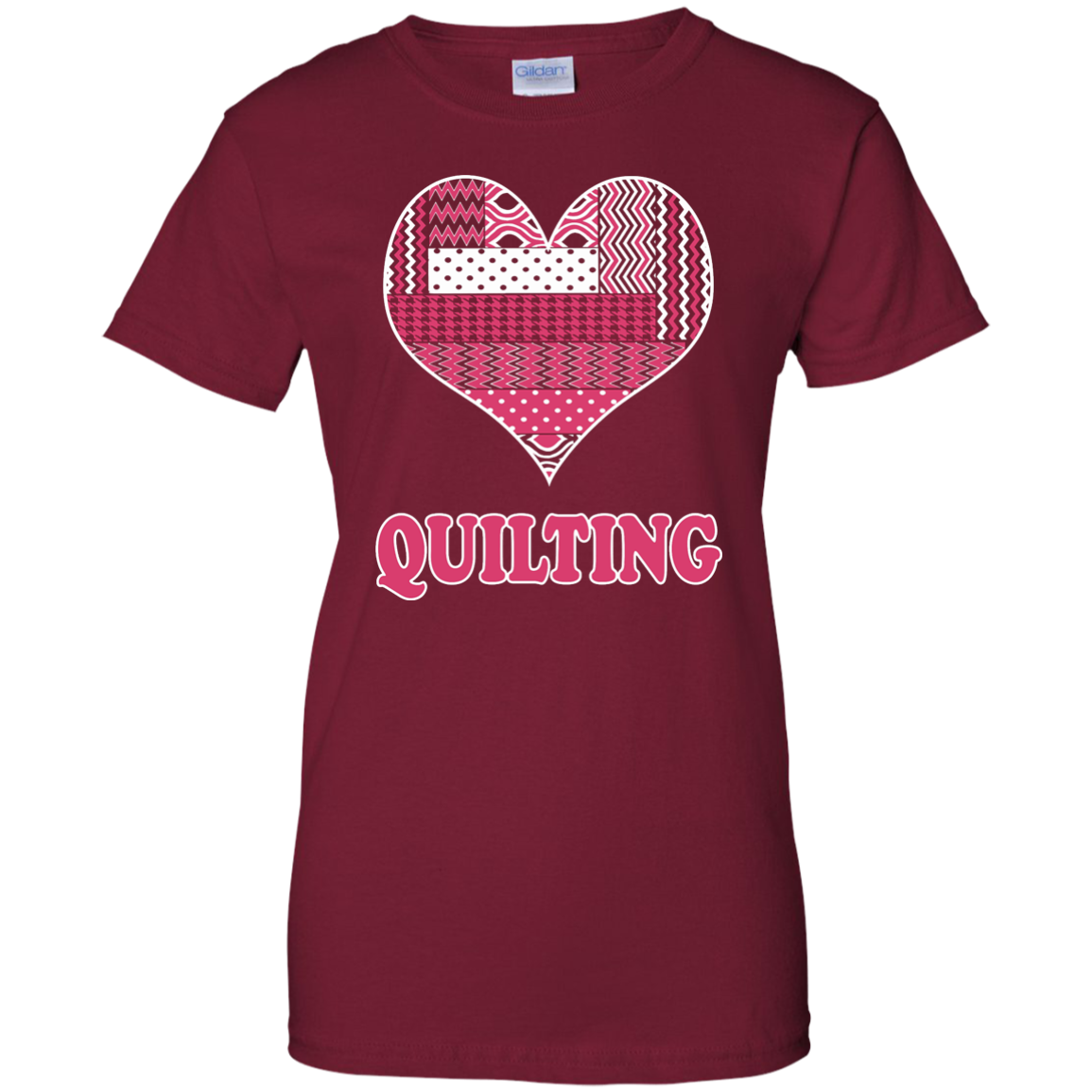 Heart Quilting Ladies Custom 100% Cotton T-Shirt - Crafter4Life - 5