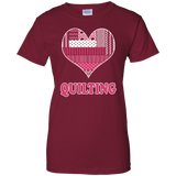 Heart Quilting Ladies Custom 100% Cotton T-Shirt - Crafter4Life - 5