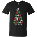 All (NAME) Wants for Christmas is Yarn - Personalized Unisex T-Shirts