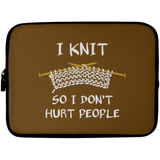 I Knit So I Don't Hurt People Laptop Sleeves