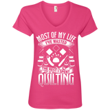 Most of My Life (Quilting) Ladies V-Neck Tee - Crafter4Life - 4