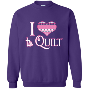 I Heart to Quilt Crewneck Sweatshirts - Crafter4Life - 1