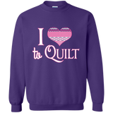 I Heart to Quilt Crewneck Sweatshirts - Crafter4Life - 1