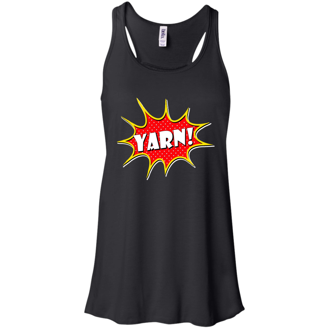 Yarn! Comic Starburst Flowy Racerback Tank