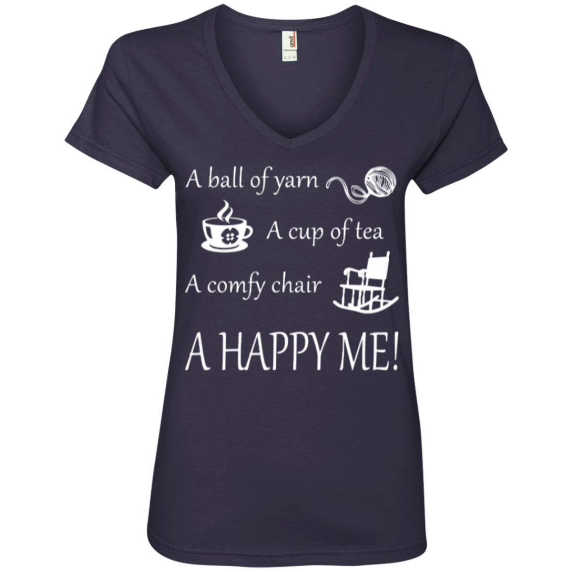 A Happy Me Ladies V-neck Tee - Crafter4Life - 5