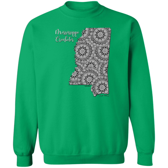 Mississippi Crocheter Crewneck Pullover Sweatshirt