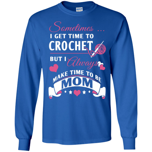 Crochet Mom Long Sleeve Ultra Cotton T-Shirt - Crafter4Life - 1