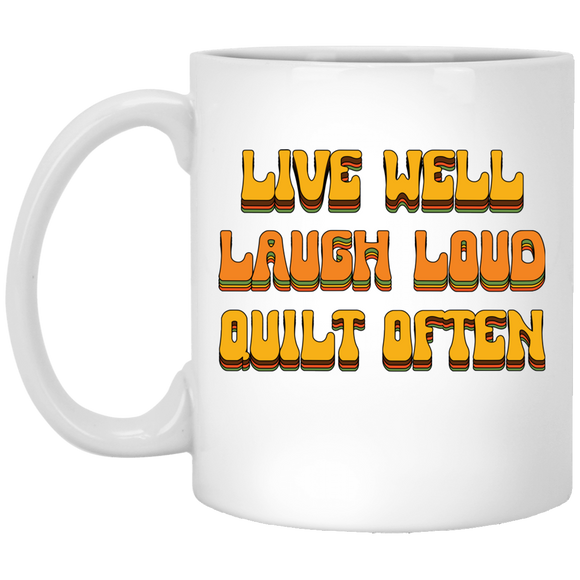 Live Well, Quilt Often Mugs
