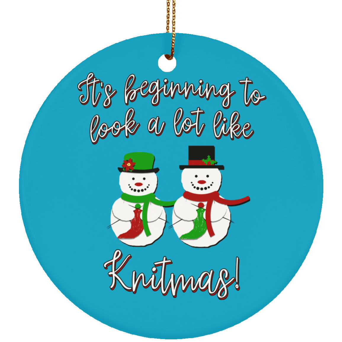 Knitmas Snow Couple Ornaments