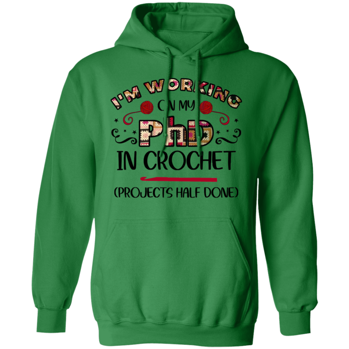 PhD in Crochet Pullover Hoodie