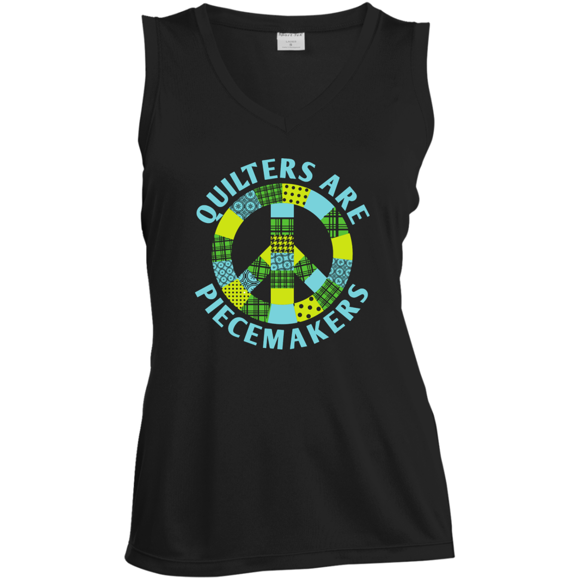 Quilters are Piecemakers Ladies Sleeveless V-Neck - Crafter4Life - 3