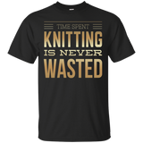 Time Spent Knitting Custom Ultra Cotton T-Shirt - Crafter4Life - 2