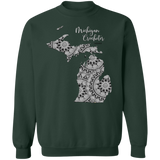 Michigan Crocheter Crewneck Pullover Sweatshirt