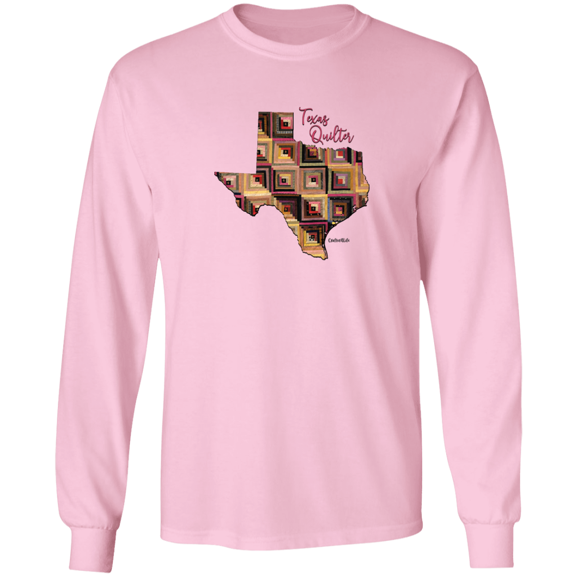 Texas Quilter Long Sleeve T-Shirt, Gift for Quilting Friends and Family