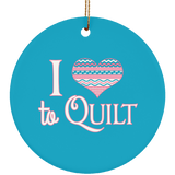 I Heart to Quilt Ornaments