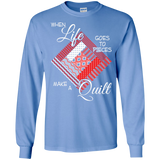 Make a Quilt (red) Long Sleeve Ultra Cotton T-Shirt - Crafter4Life - 1