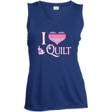 I Heart to Quilt Ladies Sleeveless V-neck - Crafter4Life - 6
