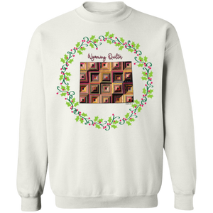 Wyoming Quilter Christmas Crewneck Pullover Sweatshirt