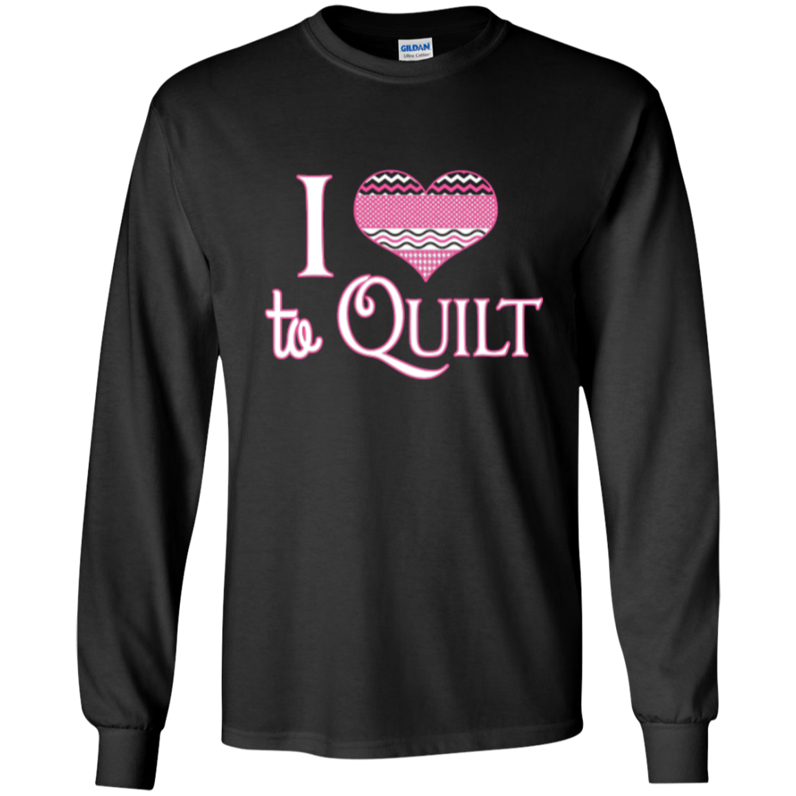 I Heart to Quilt Long Sleeve Ultra Cotton T-Shirt - Crafter4Life - 3