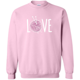 Knitting LOVE Crewneck Pullover Sweatshirt