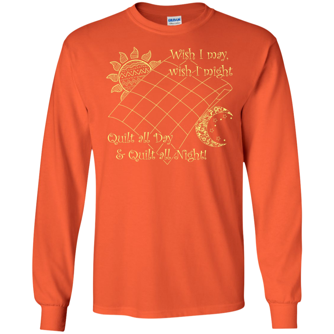 Wish I May Quilt Long Sleeve Ultra Cotton T-Shirt - Crafter4Life - 3