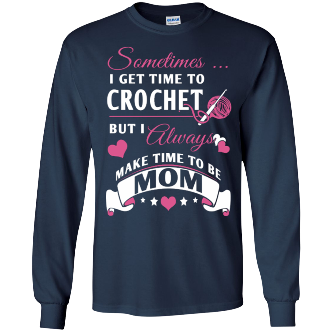 Crochet Mom Long Sleeve Ultra Cotton T-Shirt - Crafter4Life - 10