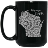 Wisconsin Crocheter Black Mugs