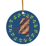 Mississippi Quilter Christmas Circle Ornament