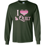 I Heart to Quilt Long Sleeve Ultra Cotton T-Shirt - Crafter4Life - 4