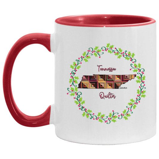 Tennessee Quilter Christmas Accent Mug
