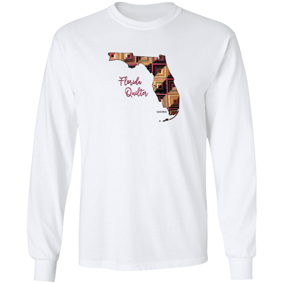 Florida Quilter Long Sleeve T-Shirt, Gift for Quilting Friends and Family