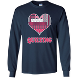 Heart Quilting Long Sleeve Ultra Cotton T-Shirt - Crafter4Life - 11