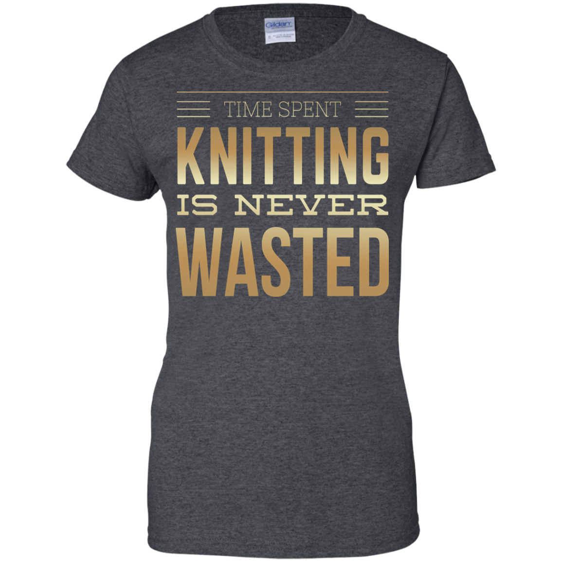 Time Spent Knitting Ladies Custom 100% Cotton T-Shirt - Crafter4Life - 5