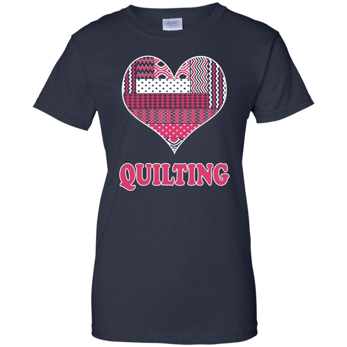 Heart Quilting Ladies Custom 100% Cotton T-Shirt - Crafter4Life - 9