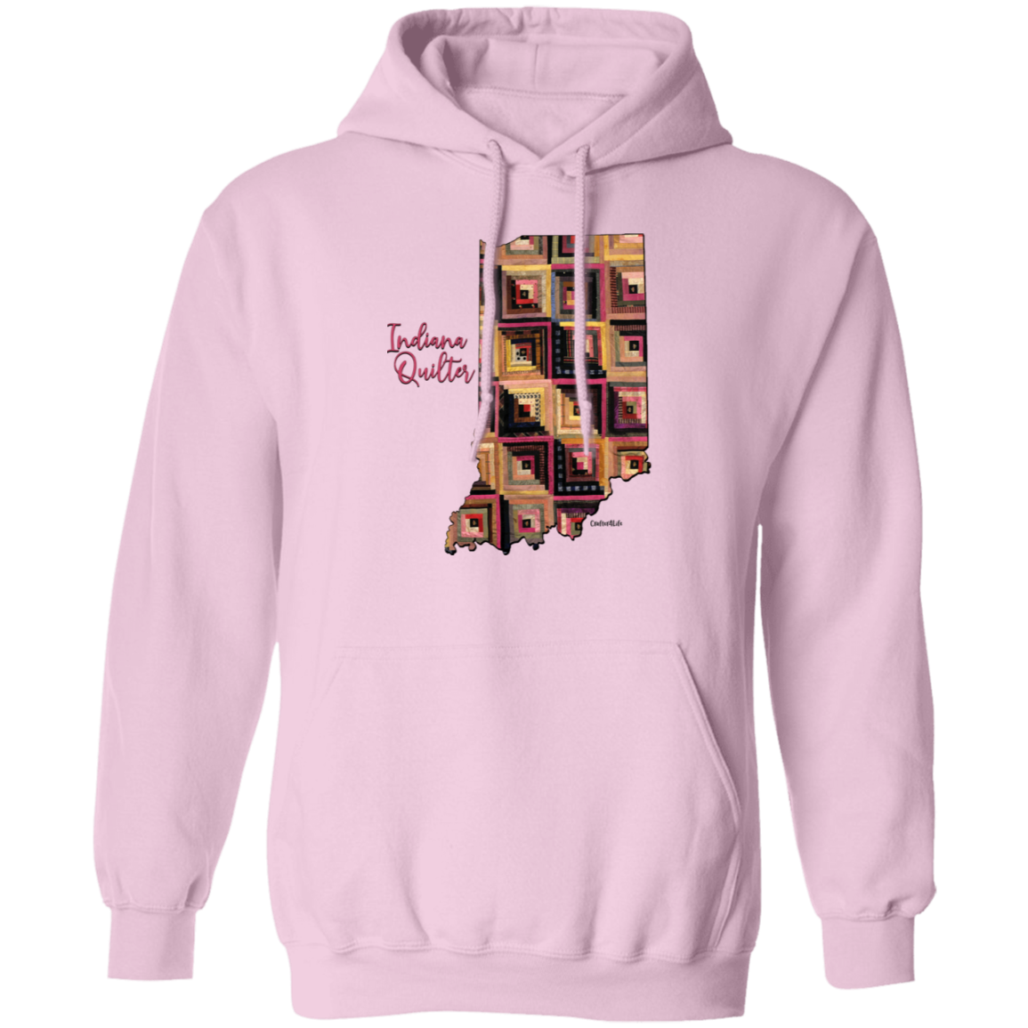 Indiana Quilter Pullover Hoodie, Gift for Quilting Friends and Family