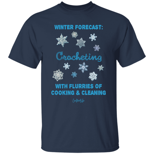 Winter Forecast Crocheting Flurries T-Shirt