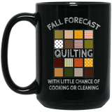 Fall Forecast - Quilting Black Mugs