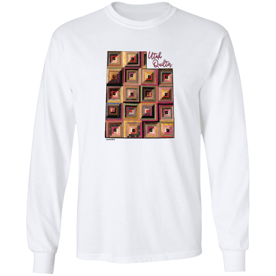 Utah Quilter Long Sleeve T-Shirt, Gift for Quilting Friends and Family