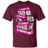 A Ball of Yarn, A Happy Me Custom Ultra Cotton T-Shirt - Crafter4Life - 9