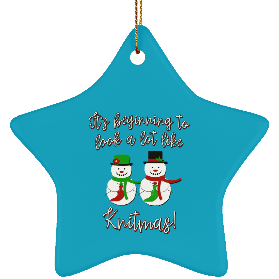 Knitmas Snow Couple Ornaments