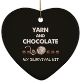 Yarn and Chocolate Ornaments