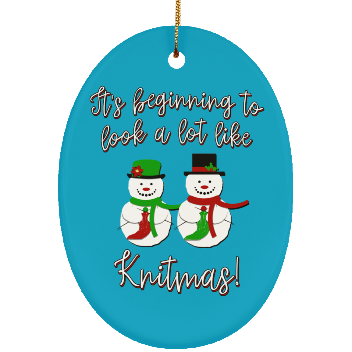 Knitmas Snow Couple Ornaments