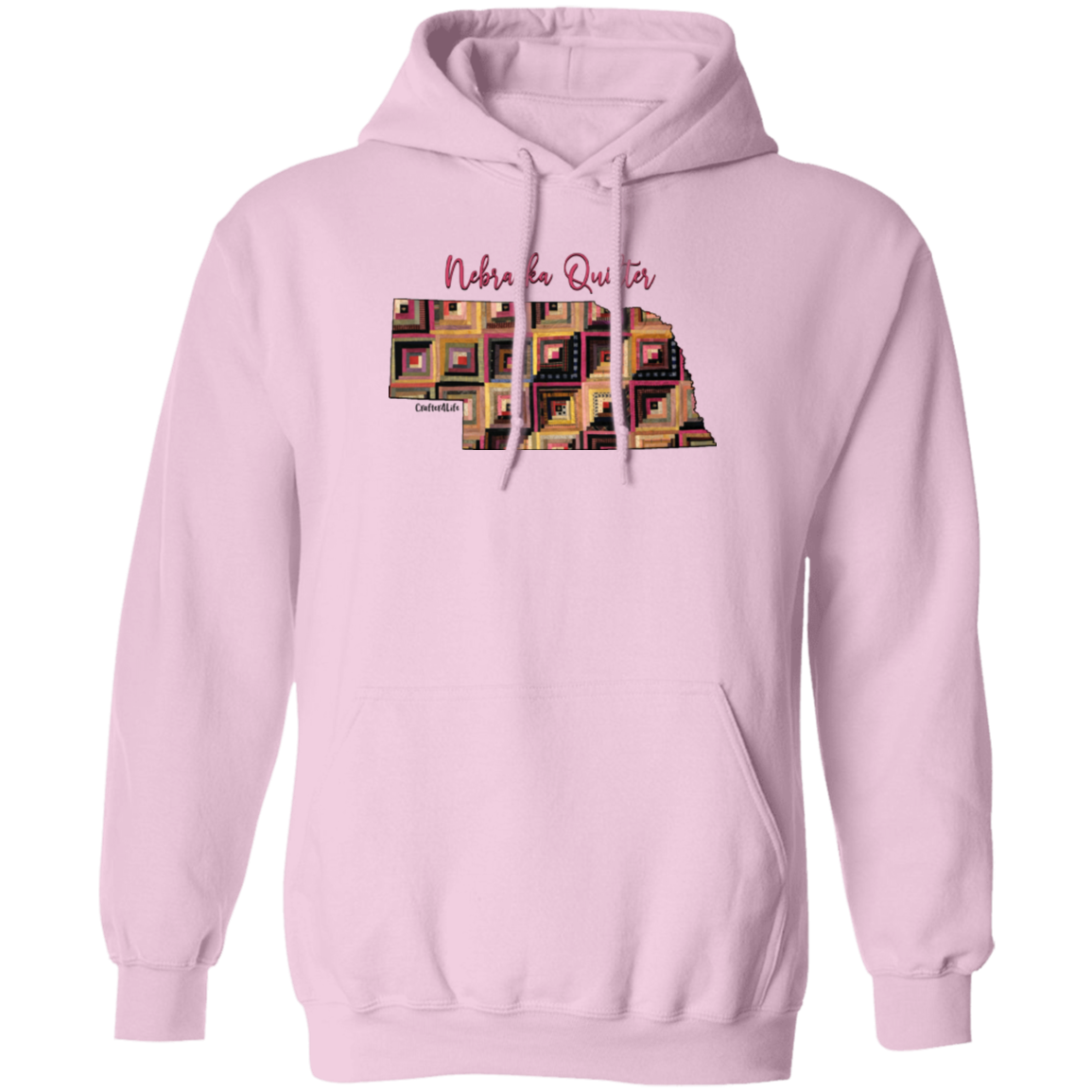 Nebraska Quilter Pullover Hoodie, Gift for Quilting Friends and Family