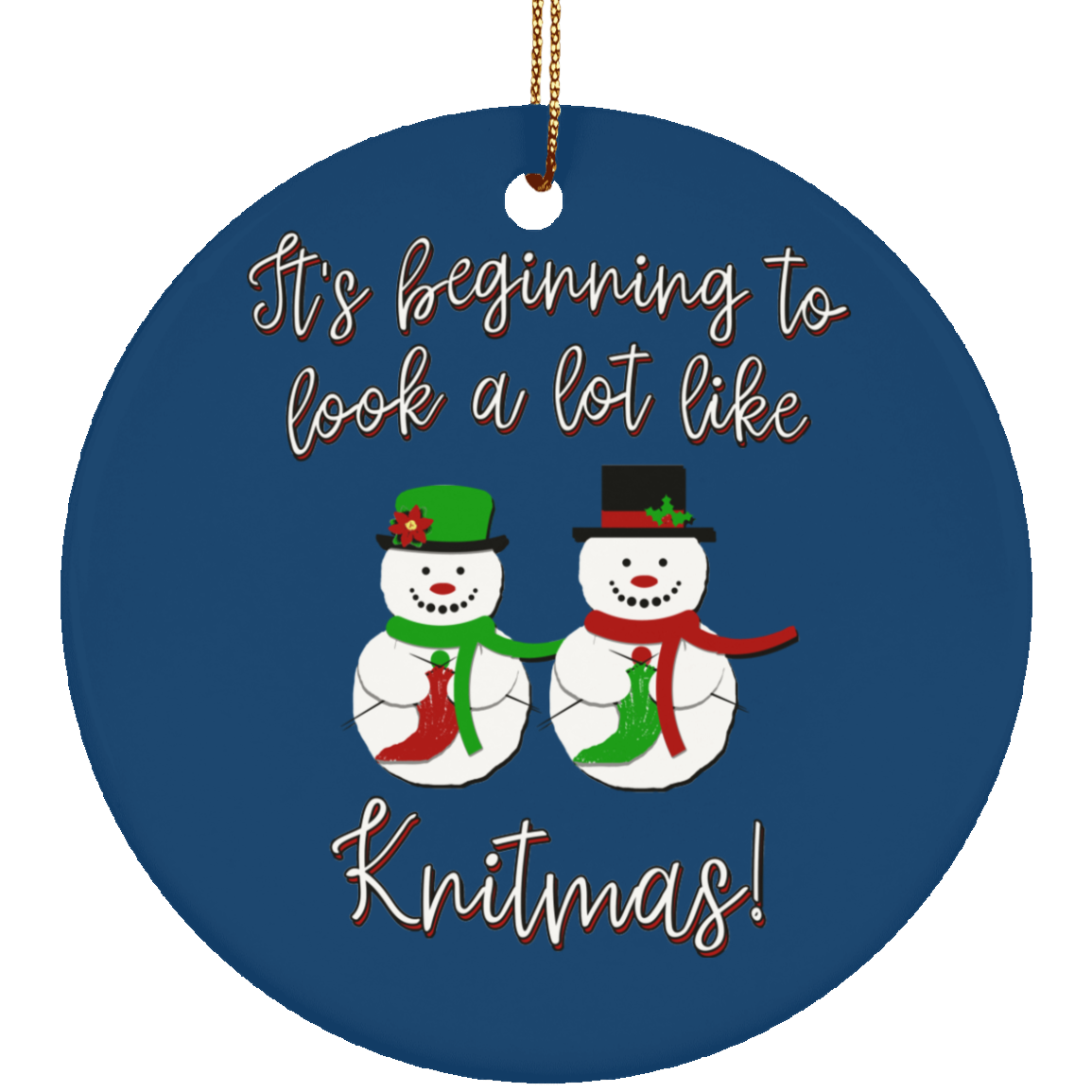 Knitmas Snow Couple Ornaments