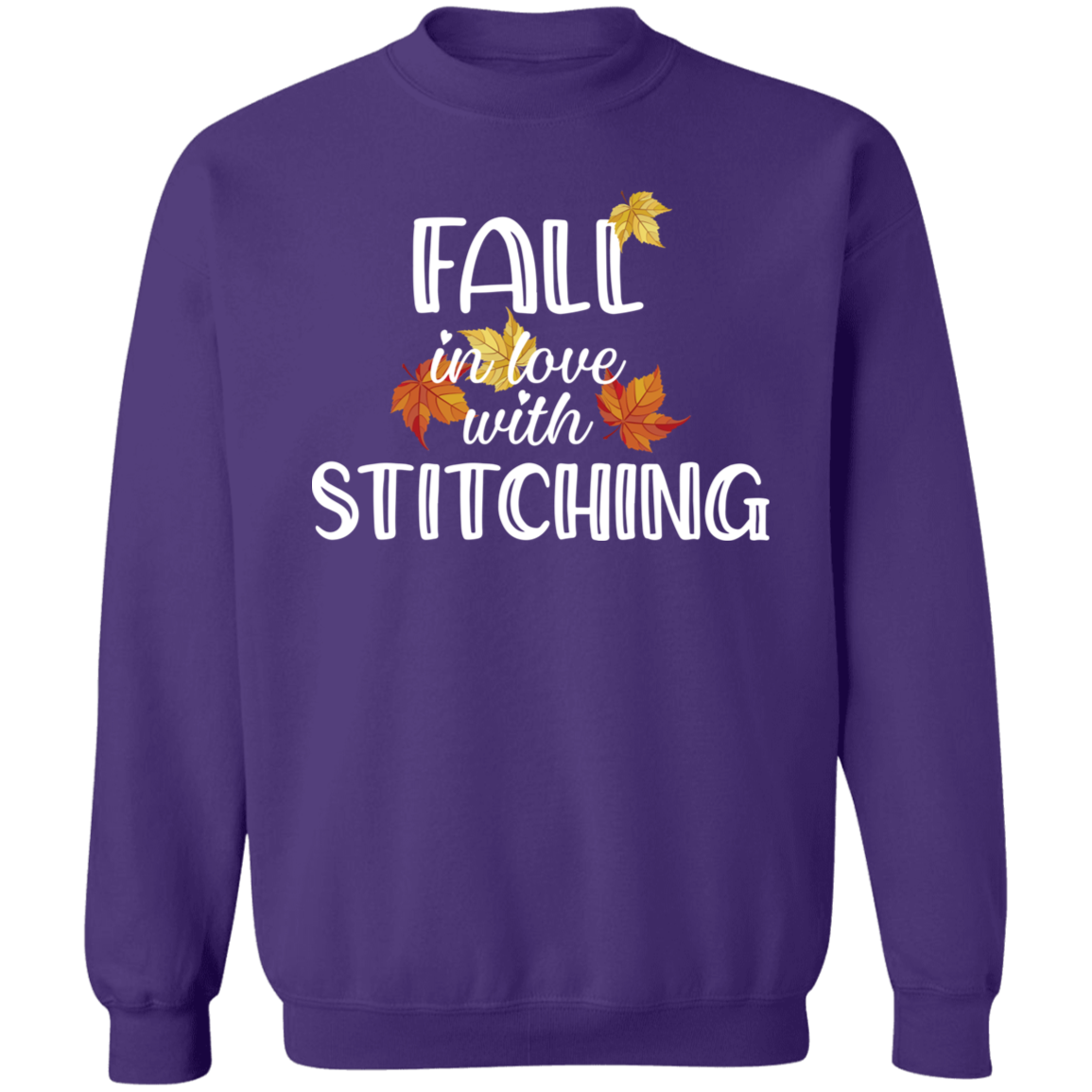 Fall in Love with Stitching Crewneck Pullover Sweatshirt