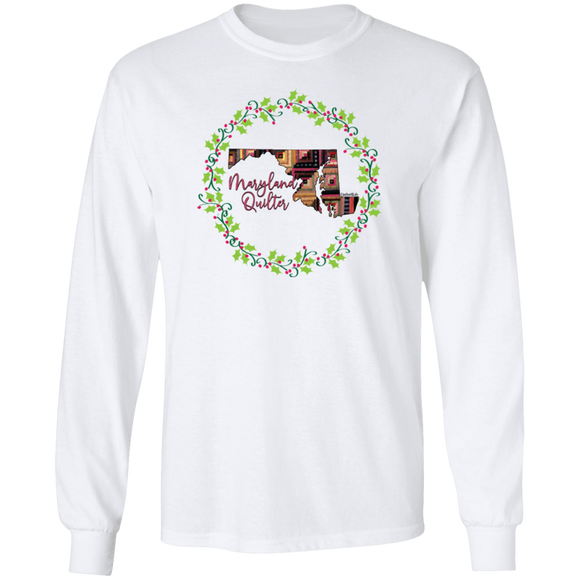 Maryland Quilter Christmas LS Ultra Cotton T-Shirt