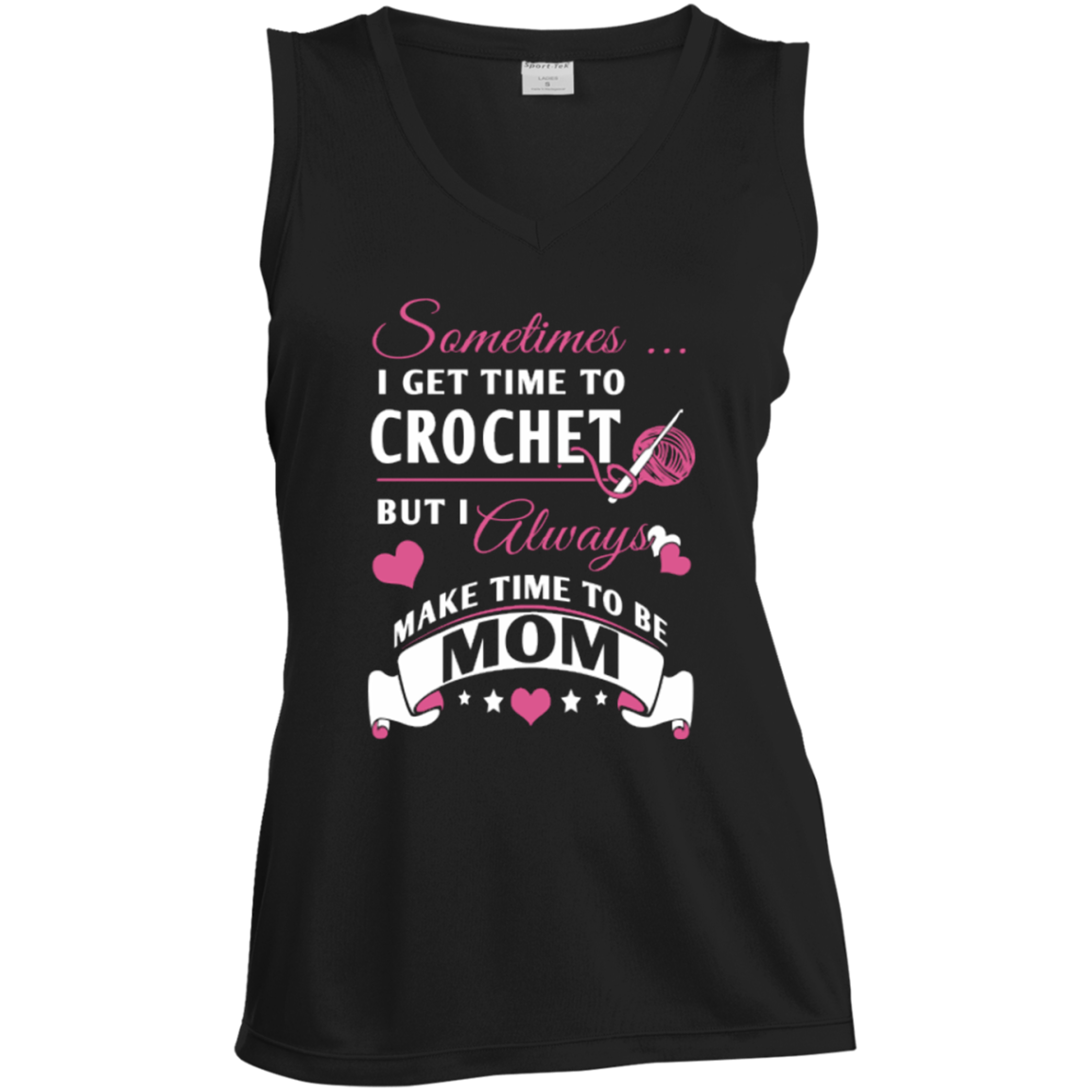 Crochet Mom Ladies Sleeveless V-neck - Crafter4Life - 2